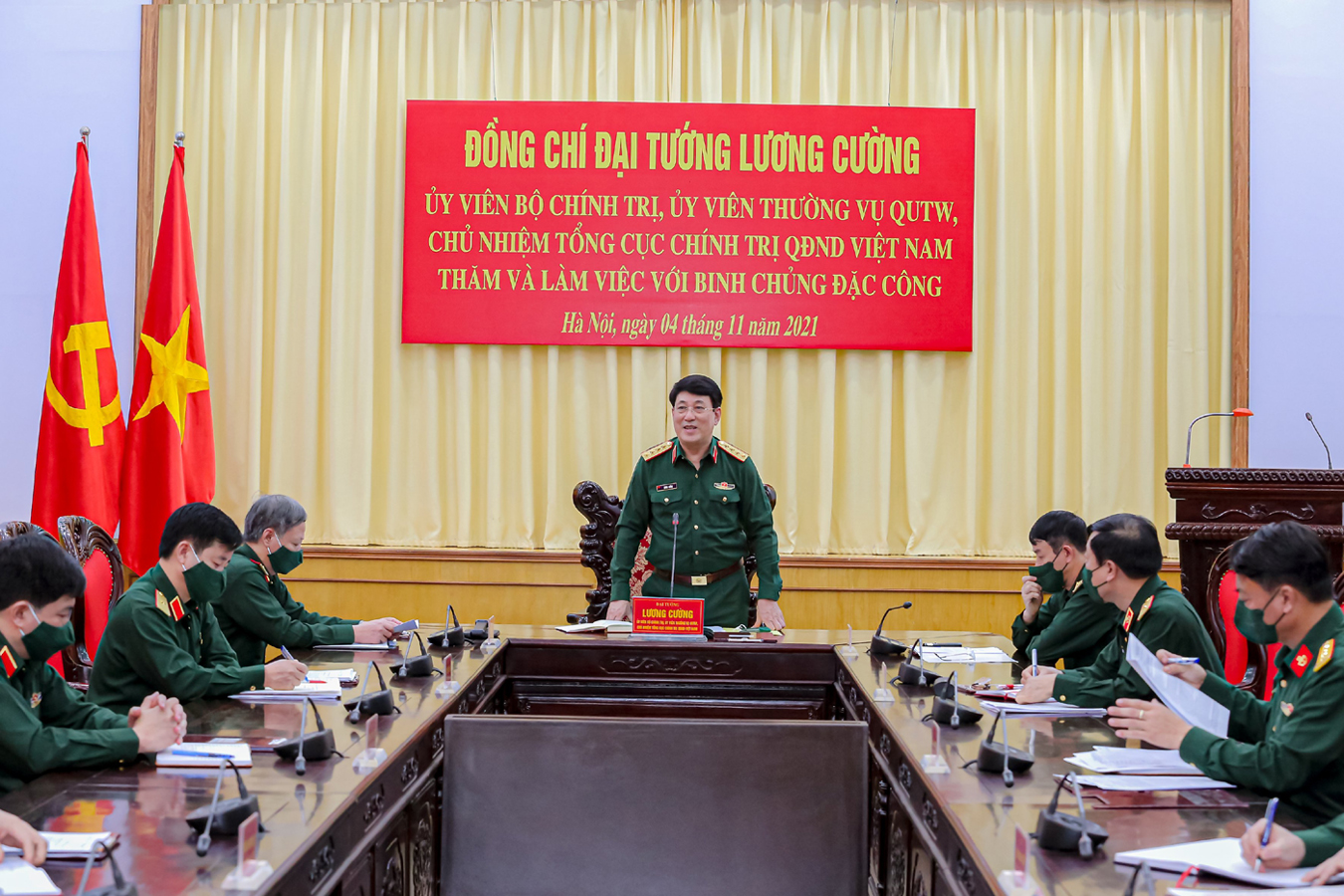 Đại tướng Lương Cường thăm và làm việc với Binh chủng Đặc công